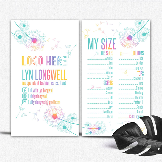 Dandelion My Size Business Card