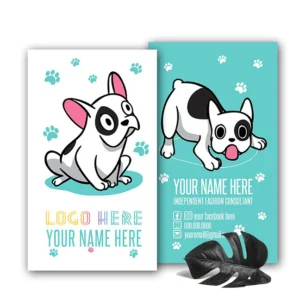 Dog Teal Funny Business Card