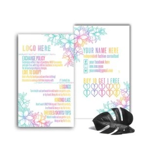 Flower Frame Rainbow Care Guide Punch Business Card