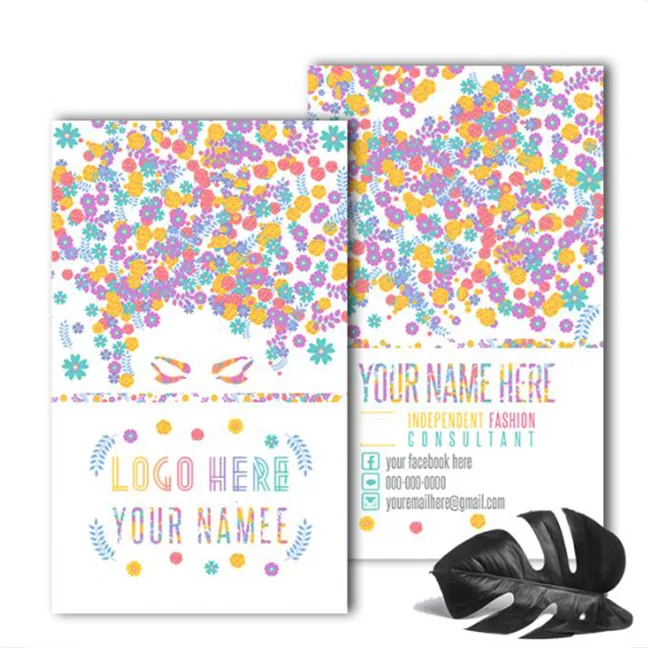 Girl Floral Hair Business Card