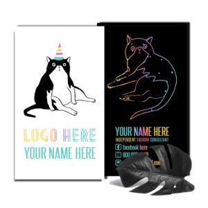 Cat Cap Black Business Card