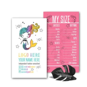 Mermaid Vertical Pink My Size Business Card