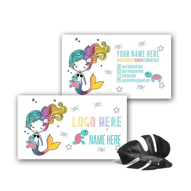 Mermaid with Turtle Business Card