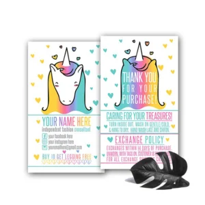Unicorn Logo Hearts Rainbow Care Guides Business Card
