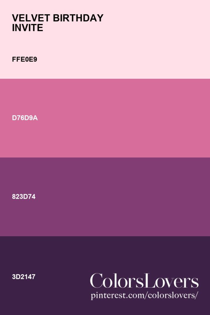 Palette 078 Velvet Birthday Invite