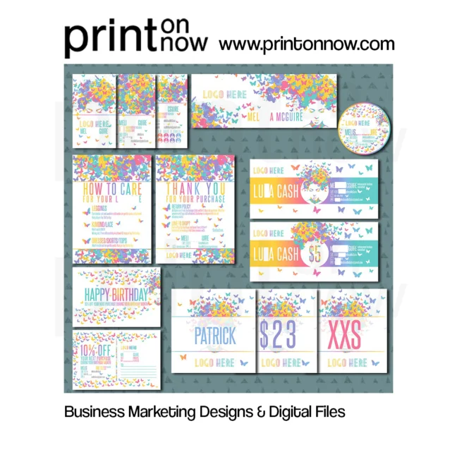 Butterfly Woman Business Marketing Bundle